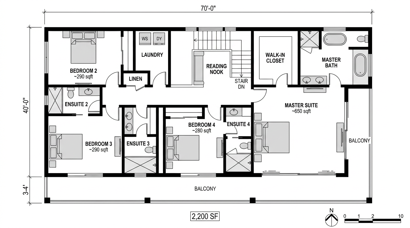 Aerial perspective rendering of modern villa with terrace pool